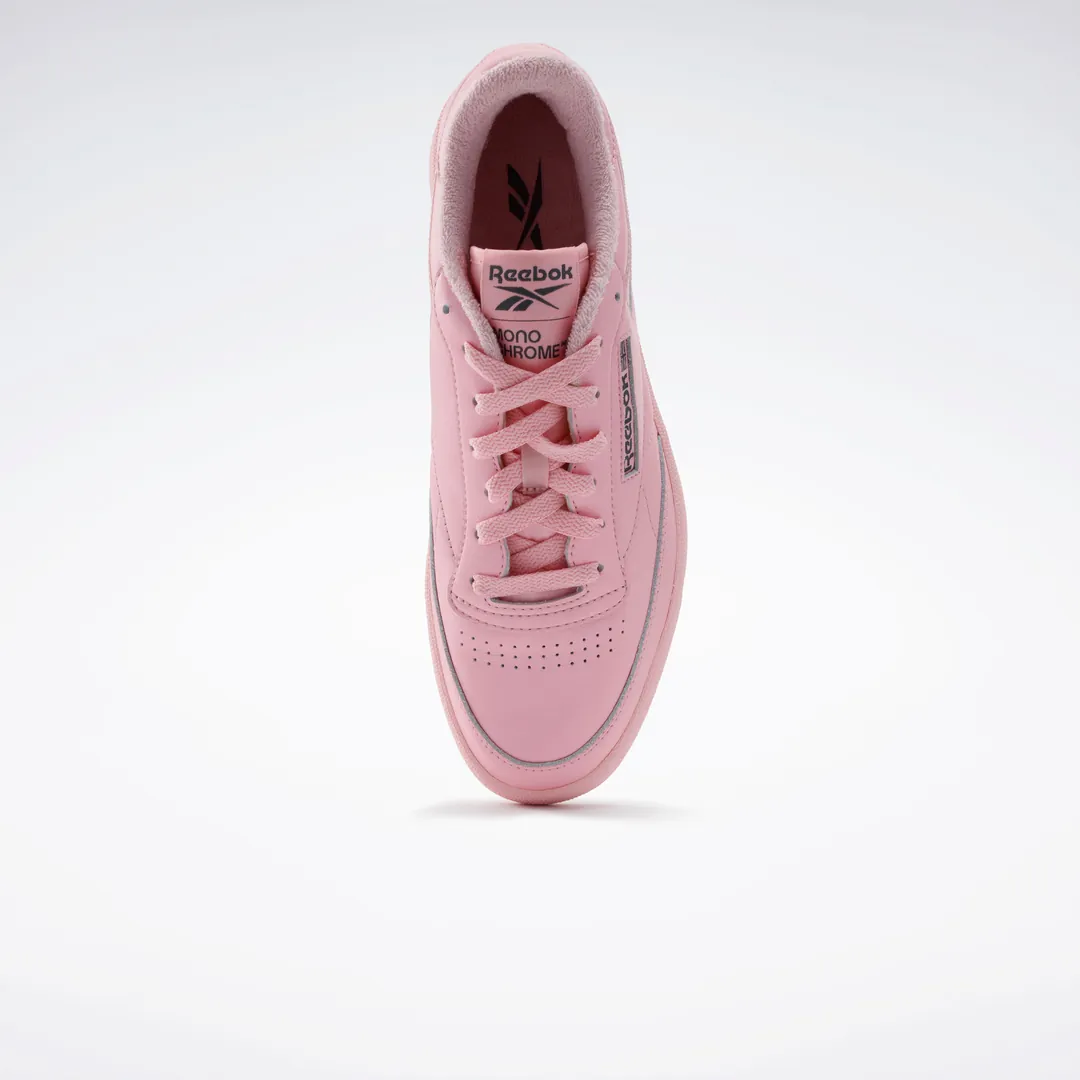 A pink Reebok Club C sneaker from the collaboration