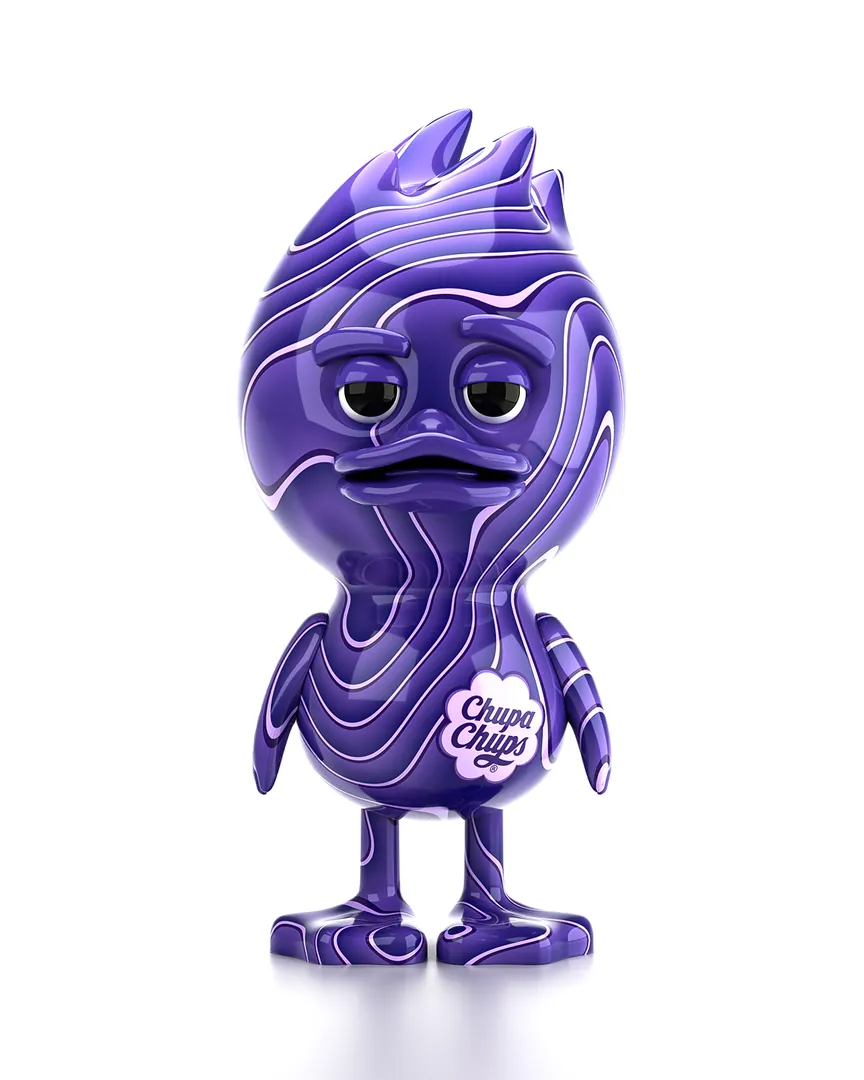 The purple TUD × Chupa Chups figure